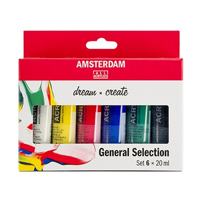 Farby akrylowe Talens Amsterdam, 6 x 20 ml