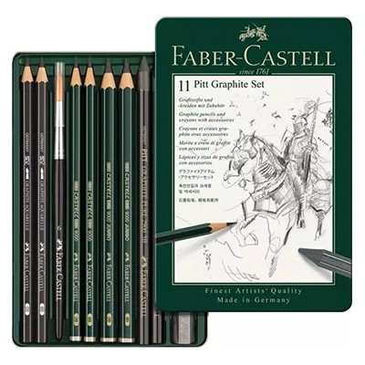 Zestaw rysunkowy Pitt Graphite Set, Faber Castell, 11 el.