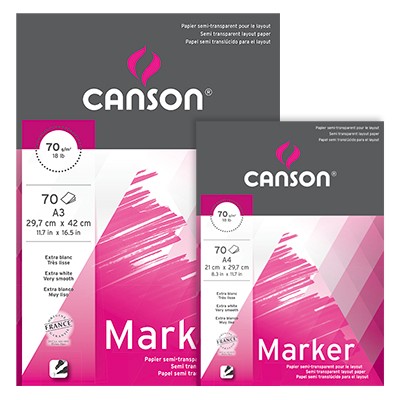 Canson Marker Layout, blok do pisaków i markerów A3, 70 ark. 70g