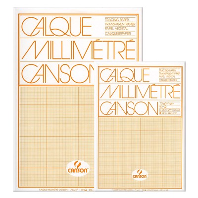 Blok kalki milimetrowej A3 Canson, 50 arkuszy, 70g