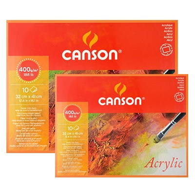 Blok do farb akrylowych Acrylic, Canson, 32 x 41cm, 10ark. 400g