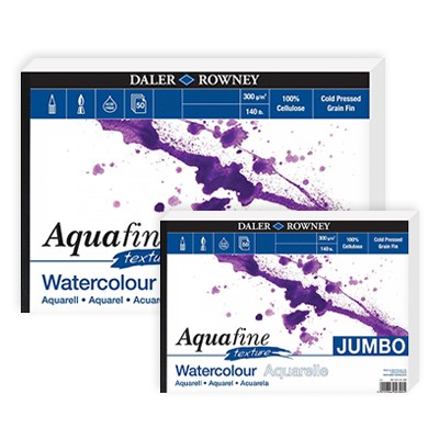 Aquafine Texture, blok akwarelowy Daler Rowney JUMBO A3, 50 ark.