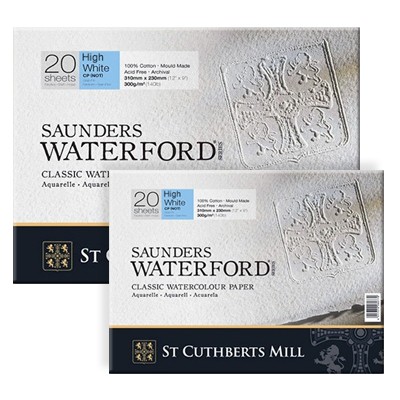 Waterford CP H/W, Saunders, blok akwarelowy 31x41cm, 20ark, 300g