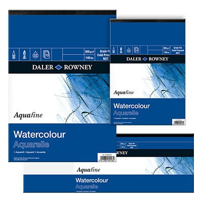 Aquafine, blok akwarelowy Daler Rowney 24 x 68cm, 12 ark, 300g.