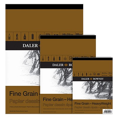 Blok rysunkowy Daler Rowney - Fine Grain, 30 kartek A5, 200g