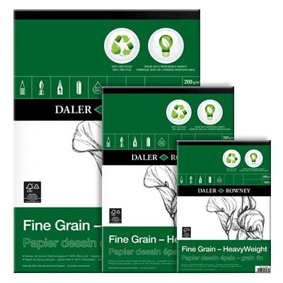 Blok rysunkowy Daler Rowney - ECO Fine Grain, 30 kartek A4, 200g