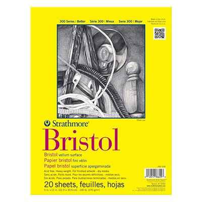 Blok Bristol vellum, Strathmore, 22,9 x 30,5 cm