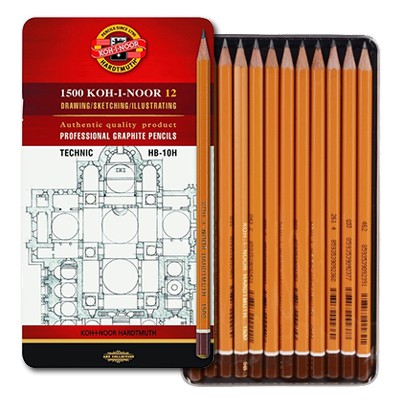 Ołówki techniczne HB–10H, Koh-i-Noor, 12 sztuk