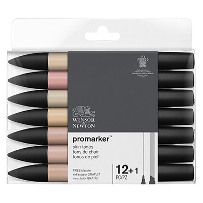 Skin tones, zestaw pisaków Promarker W&N, 13 sztuk