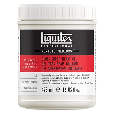 Gloss super heavy gel, żel medium błyszczące, Liquitex, 473ml