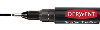 0.8mm Black, cienkopis Line Maker, Derwent