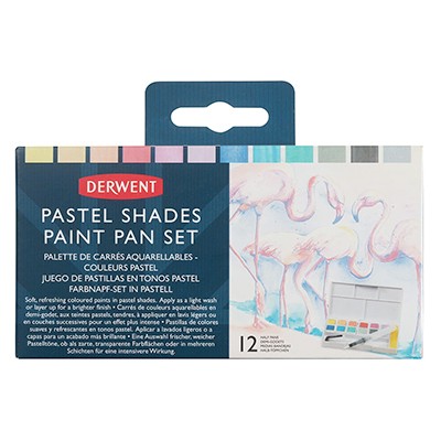 Pastel Shades Paint Pan Set, Derwent, 12 kol.
