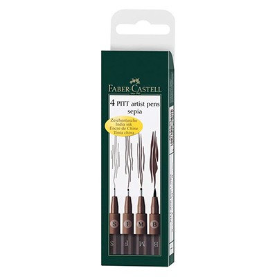 Set of 4 - sepia, Pitt Faber Castell, 4 sztuki