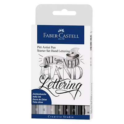 Starter Set Hand Lettering Pitt Faber Castell, zestaw 9szt