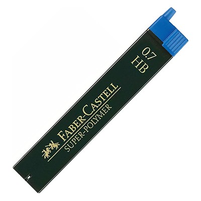 Wkłady grafitowe Faber-Castell Super-Polymer, 12 x 0.7mm (HB)