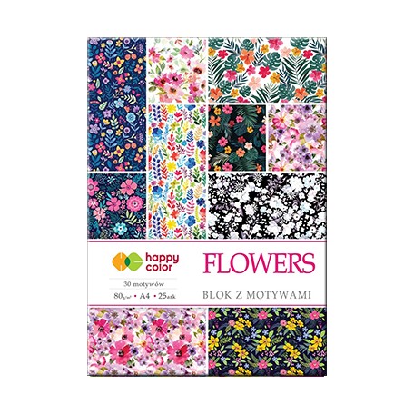 Blok z motywami Flowers Happy Color