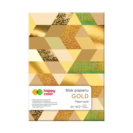 blok holograficzny happy color gold