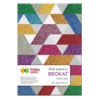 Blok papieru Brokat, Happy Color A4