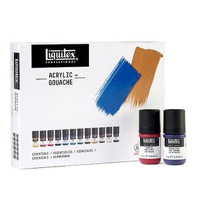 Zestaw gwaszy akrylowych Essentials Liquitex, 12 x 22 ml
