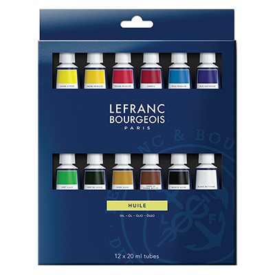 Farby olejne Lefranc & Bourgeois, 12 x 20 ml