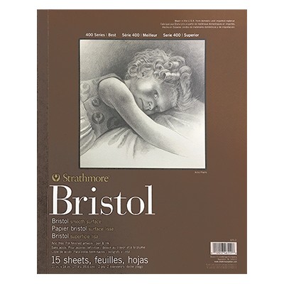 Bristol Smooth 400 series Strathmore, 28 x 36 cm