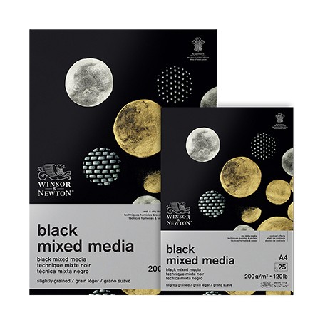 Blok z czarnym papierem A4 Black Mixed Media