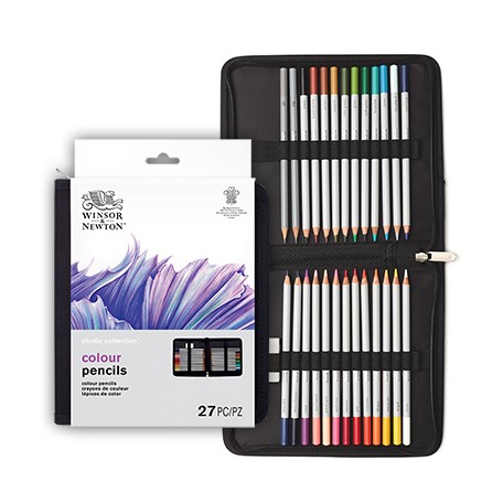 komplet kredek rysunkowych w piórniku wn