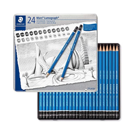 Zestaw ołówków Mars Lumograph Staedtler 24