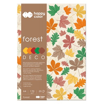 Blok DECO Forest A4 Happy Color, 170 g