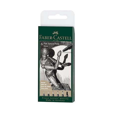 Pisaki Pitt Artist Pens black faber castell