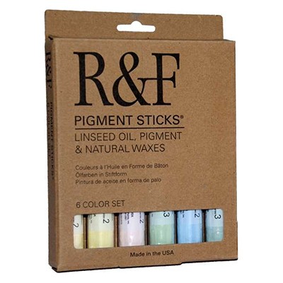 Farby olejne w sztyfcie R&F Chromatic, 6 kol.