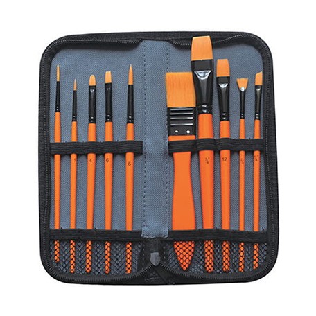 Zestaw pędzli w etui syntetyczne