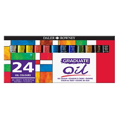 Farby olejne Graduate Oil Daler Rowney, zestaw 24 x 22ml