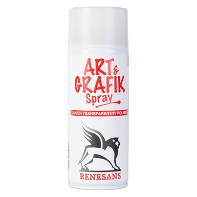 Lakier akrylowy błyszczący, spray 400 ml, Renesans