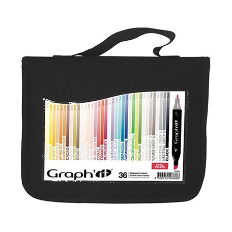 basic markers set 36 graphit