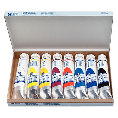 Gwasze Talens w tubkach, zestaw farb 8 x 20 ml