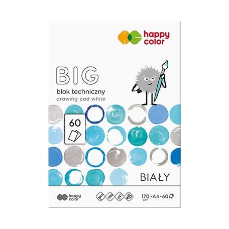 Blok techniczny biały BIG A4 Happy Color