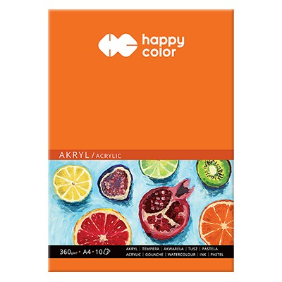 Blok do farb akrylowych Happy Color, 10 ark. A4