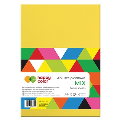 Arkusze piankowe MIX 10 kolorów, Happy Color A4
