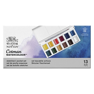 Akwarele Cotman Sketchers pocket box, 12 półkostek