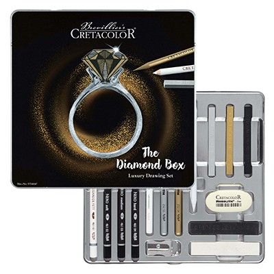 Zestaw rysunkowy Diamond Box Cretacolor, 15 elementów