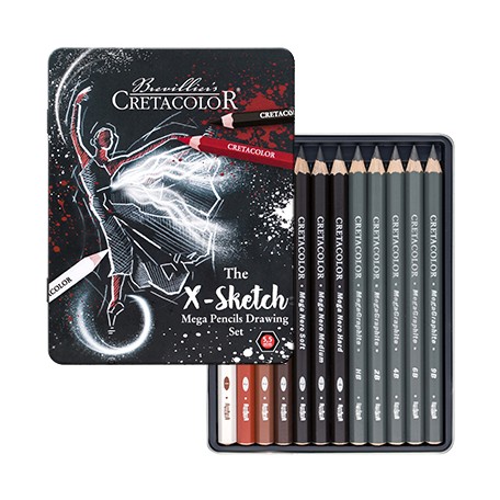 Zestaw The x-sketch mega pencils drawing set