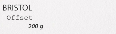 Biały Bristol Offset 200 g, 50 x 70 cm, 20 ark.