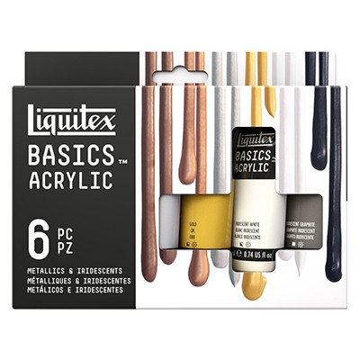 Farby akrylowe Liquitex Metallic 6 x 22 ml