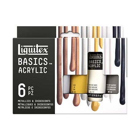 Farby akrylowe Liquitex Metallic 6 x 22 ml