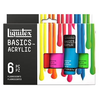 Farby akrylowe Liquitex Fluorescent, 6 x 22 ml