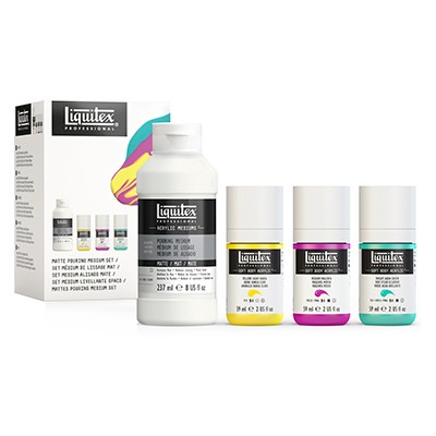 Zestaw do pouringu Matte Liquitex 4 elem.