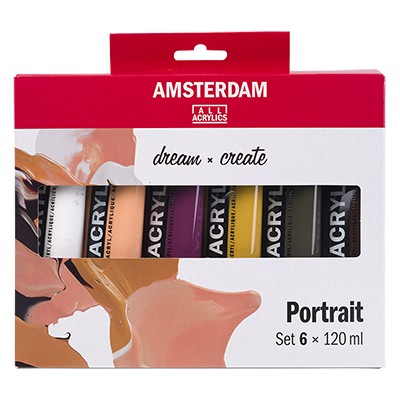 Farby akrylowe Talens Amsterdam Portrait, 6 x 120 ml