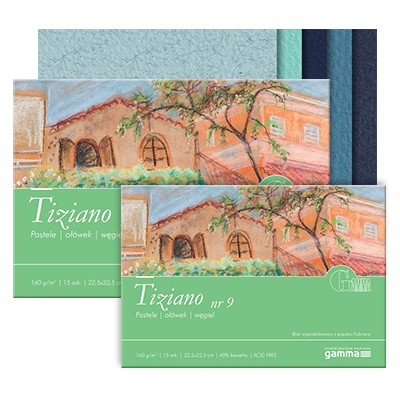 Blok do pasteli Tiziano nr 9, 22,5 x 32,5 cm, 15 ark.