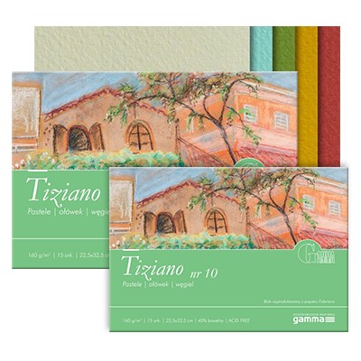 Blok do pasteli Tiziano nr 10, 22,5 x 32,5 cm, 15 ark.
